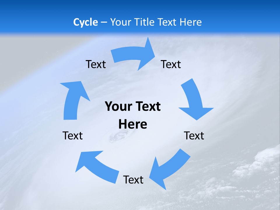 A Blue Planet With A White Disk In The Middle Of It PowerPoint Template