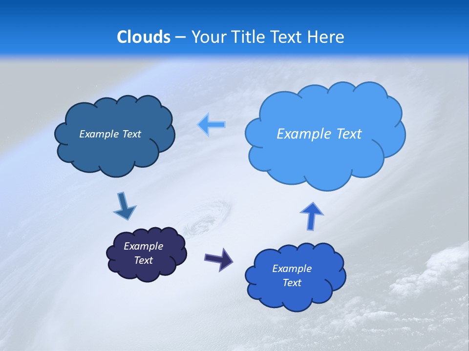 A Blue Planet With A White Disk In The Middle Of It PowerPoint Template