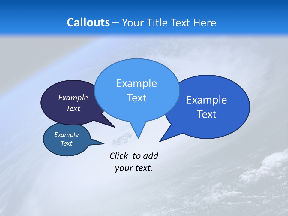 A Blue Planet With A White Disk In The Middle Of It PowerPoint Template