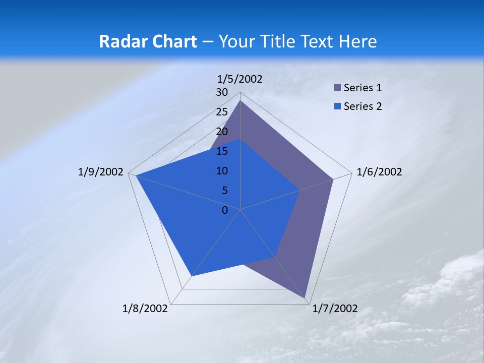 A Blue Planet With A White Disk In The Middle Of It PowerPoint Template