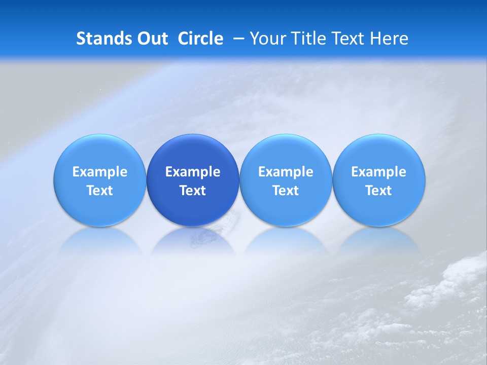 A Blue Planet With A White Disk In The Middle Of It PowerPoint Template