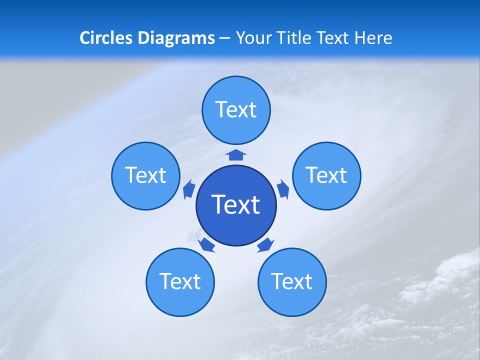 A Blue Planet With A White Disk In The Middle Of It PowerPoint Template