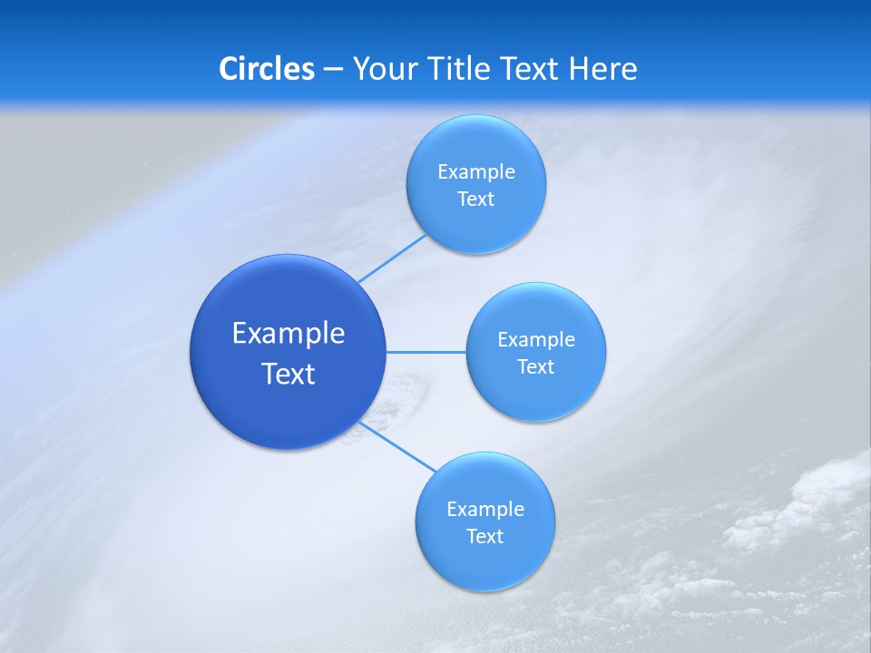 A Blue Planet With A White Disk In The Middle Of It PowerPoint Template
