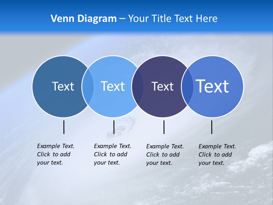 A Blue Planet With A White Disk In The Middle Of It PowerPoint Template