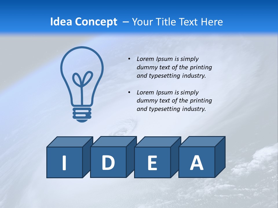 A Blue Planet With A White Disk In The Middle Of It PowerPoint Template