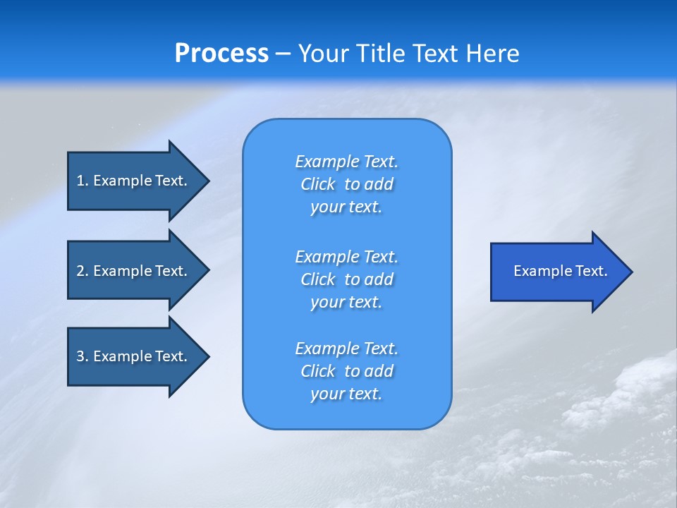 A Blue Planet With A White Disk In The Middle Of It PowerPoint Template