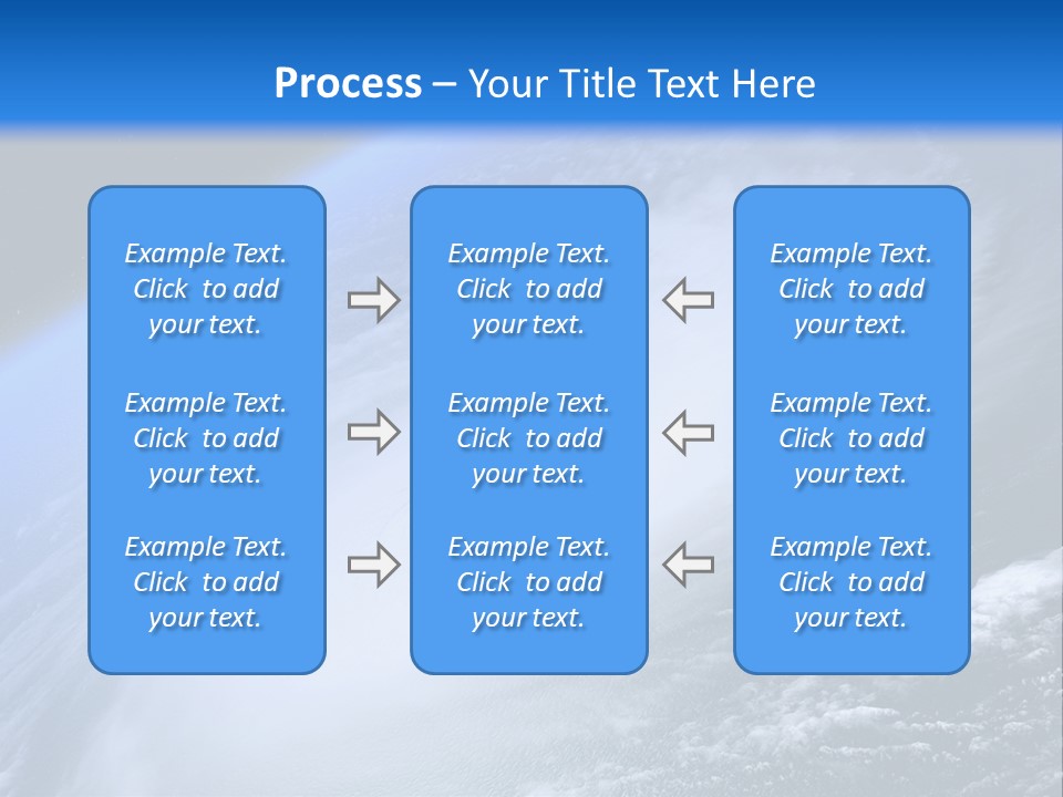A Blue Planet With A White Disk In The Middle Of It PowerPoint Template