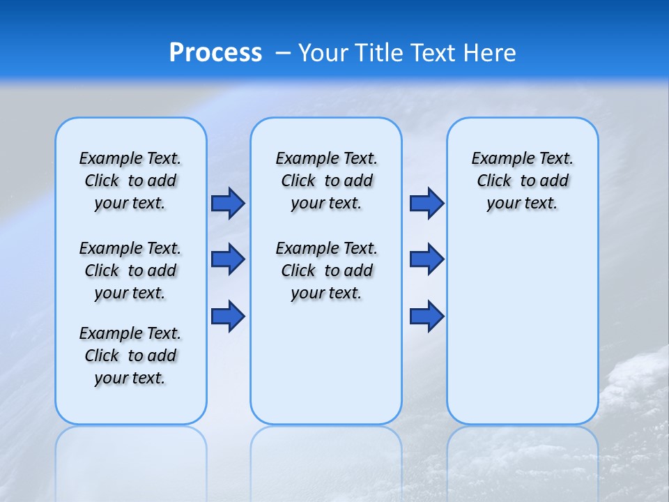 A Blue Planet With A White Disk In The Middle Of It PowerPoint Template