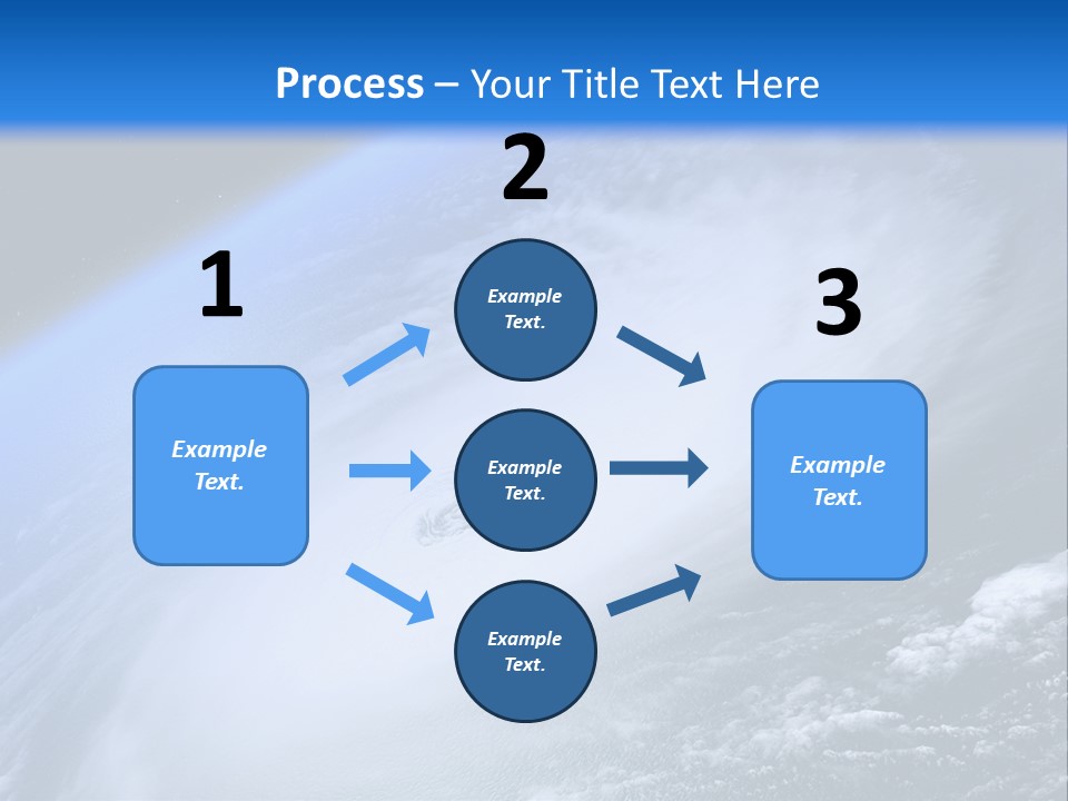 A Blue Planet With A White Disk In The Middle Of It PowerPoint Template