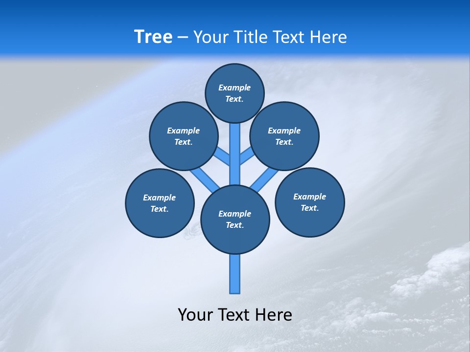 A Blue Planet With A White Disk In The Middle Of It PowerPoint Template
