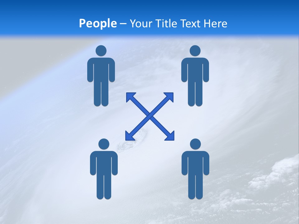 A Blue Planet With A White Disk In The Middle Of It PowerPoint Template