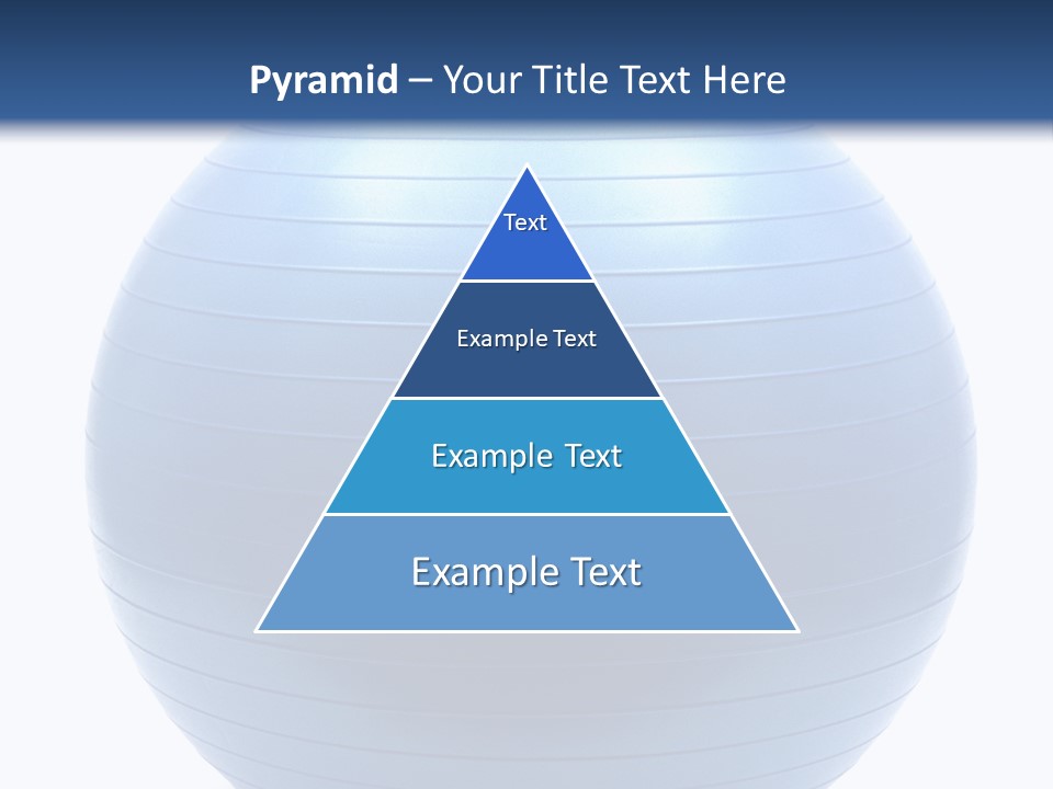 A Blue Exercise Ball On A White Background PowerPoint Template