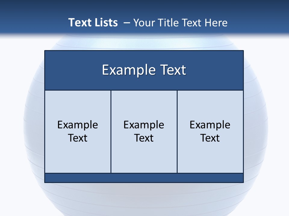 A Blue Exercise Ball On A White Background PowerPoint Template