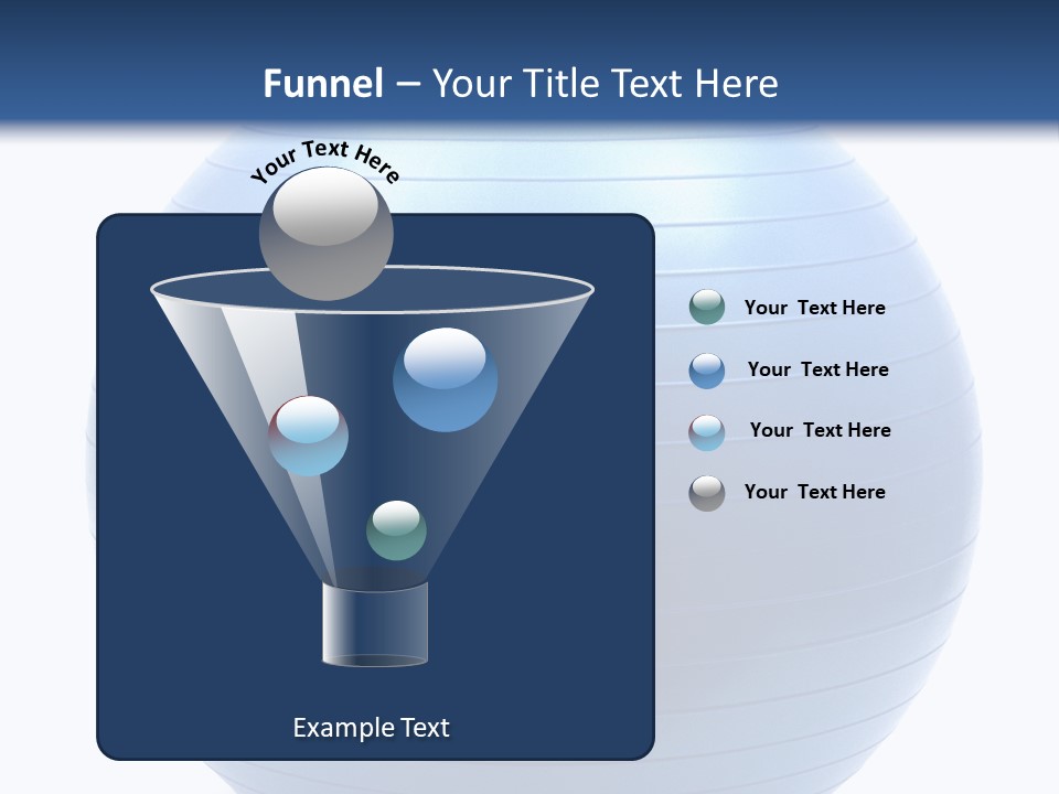 A Blue Exercise Ball On A White Background PowerPoint Template