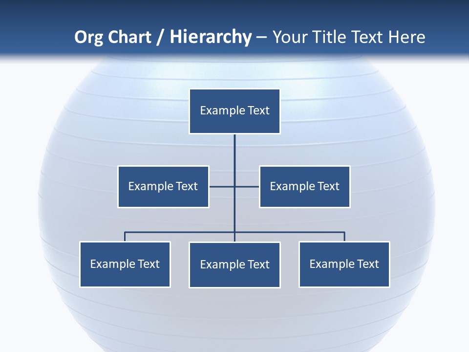 A Blue Exercise Ball On A White Background PowerPoint Template