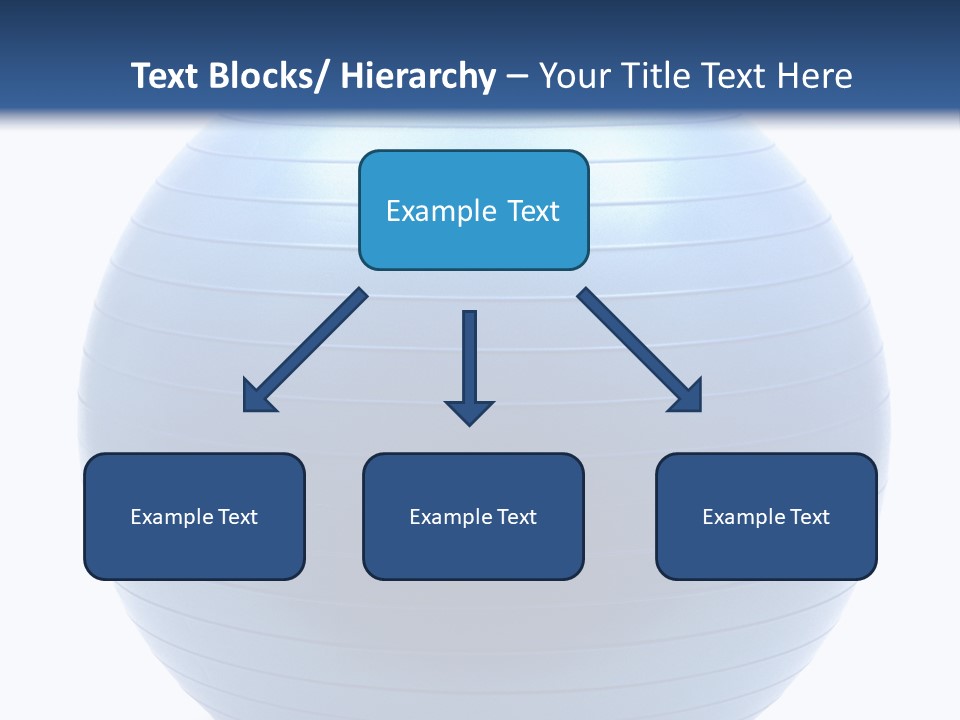 A Blue Exercise Ball On A White Background PowerPoint Template