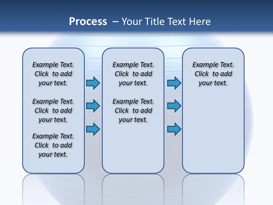 A Blue Exercise Ball On A White Background PowerPoint Template