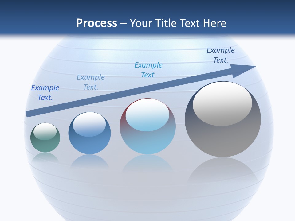 A Blue Exercise Ball On A White Background PowerPoint Template