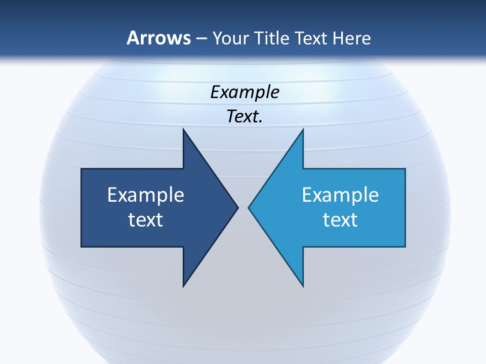 A Blue Exercise Ball On A White Background PowerPoint Template