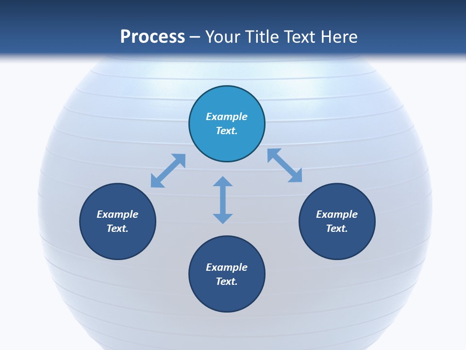 A Blue Exercise Ball On A White Background PowerPoint Template