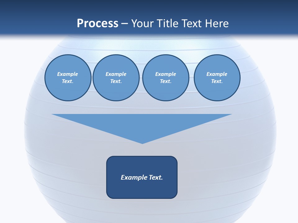 A Blue Exercise Ball On A White Background PowerPoint Template