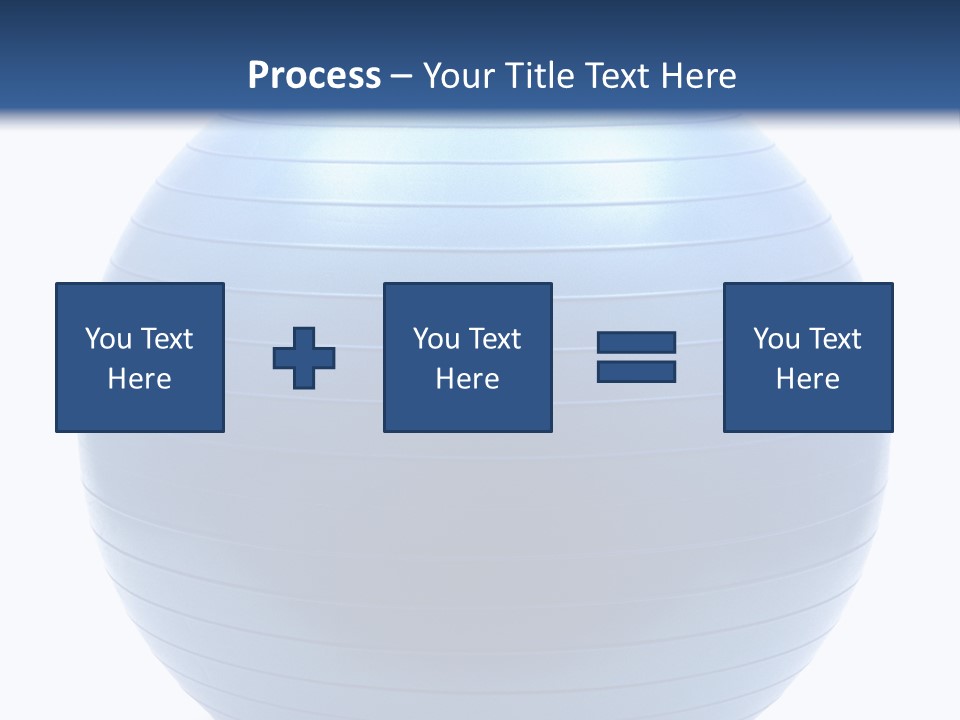 A Blue Exercise Ball On A White Background PowerPoint Template