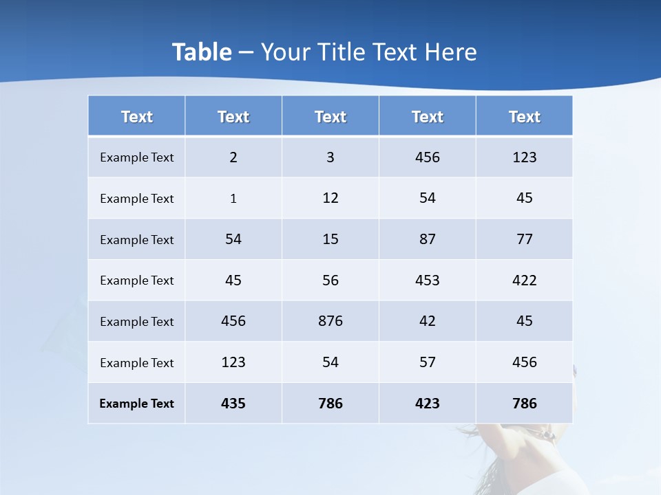 A Woman Holding A Blue Scarf In The Air PowerPoint Template