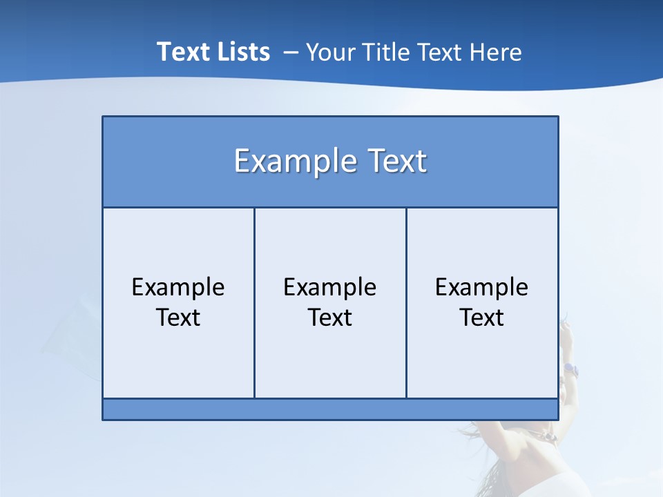 A Woman Holding A Blue Scarf In The Air PowerPoint Template