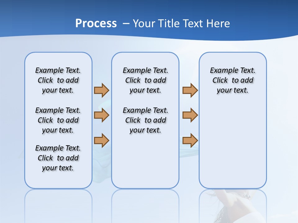 A Woman Holding A Blue Scarf In The Air PowerPoint Template