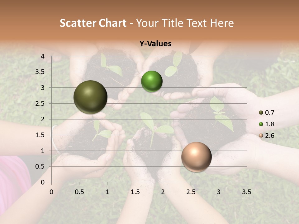 A Group Of People Holding Plants In Their Hands PowerPoint Template