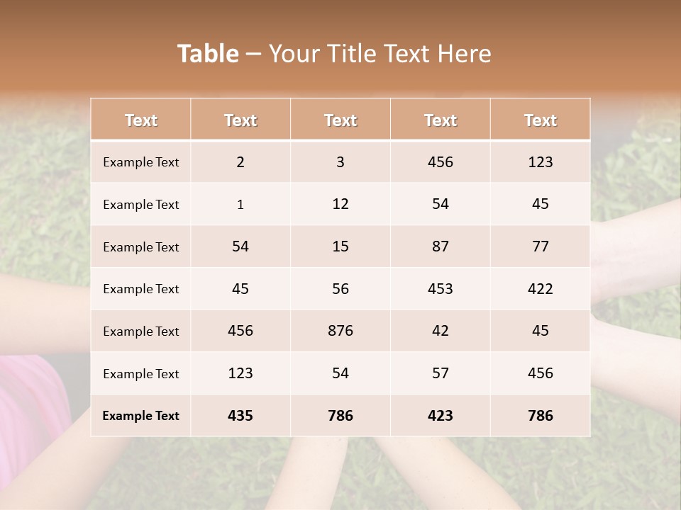 A Group Of People Holding Plants In Their Hands PowerPoint Template