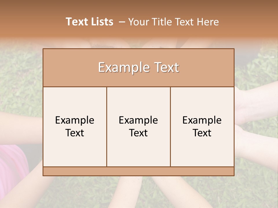 A Group Of People Holding Plants In Their Hands PowerPoint Template