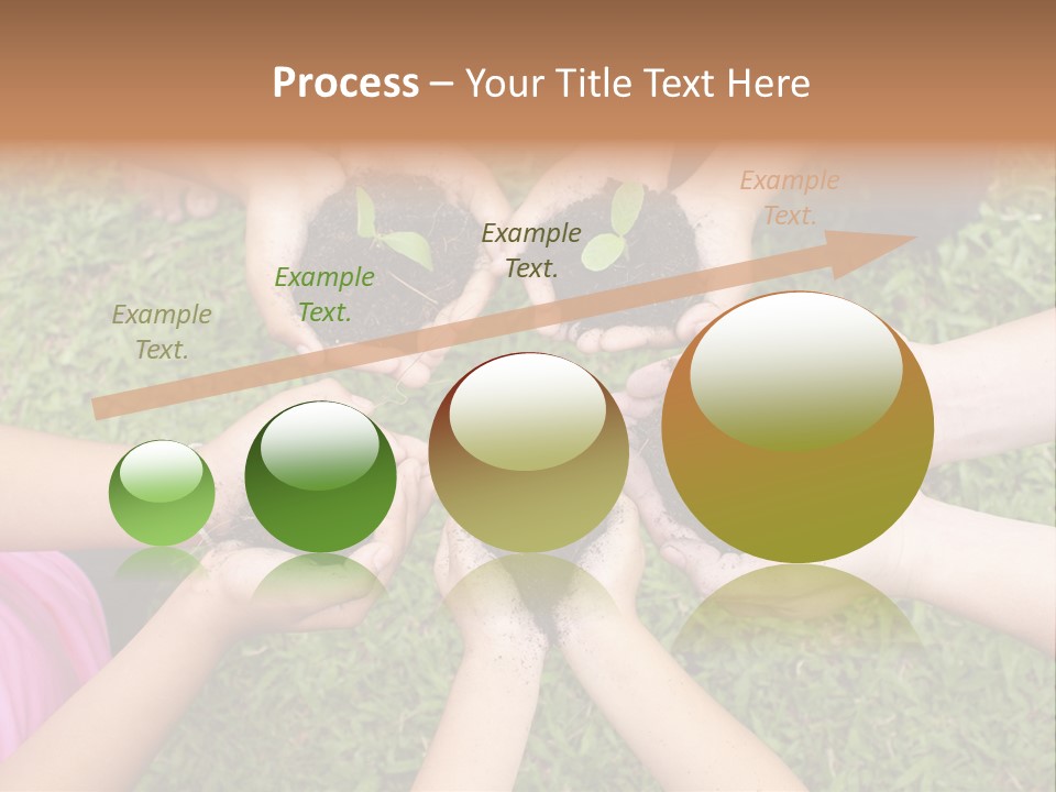 A Group Of People Holding Plants In Their Hands PowerPoint Template