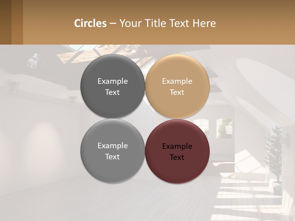 A Room With A Skylight And A Bed In It PowerPoint Template