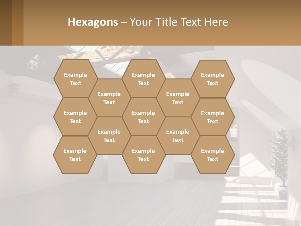 A Room With A Skylight And A Bed In It PowerPoint Template