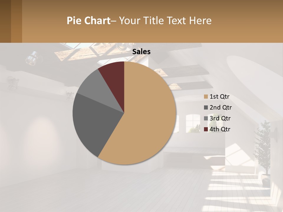 A Room With A Skylight And A Bed In It PowerPoint Template