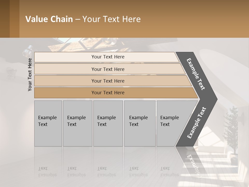 A Room With A Skylight And A Bed In It PowerPoint Template