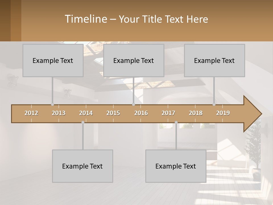 A Room With A Skylight And A Bed In It PowerPoint Template
