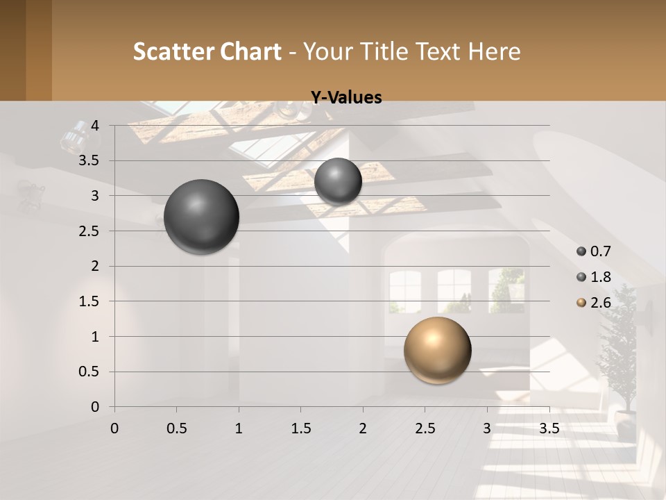 A Room With A Skylight And A Bed In It PowerPoint Template
