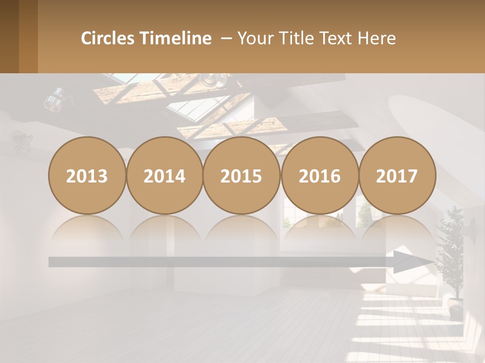 A Room With A Skylight And A Bed In It PowerPoint Template