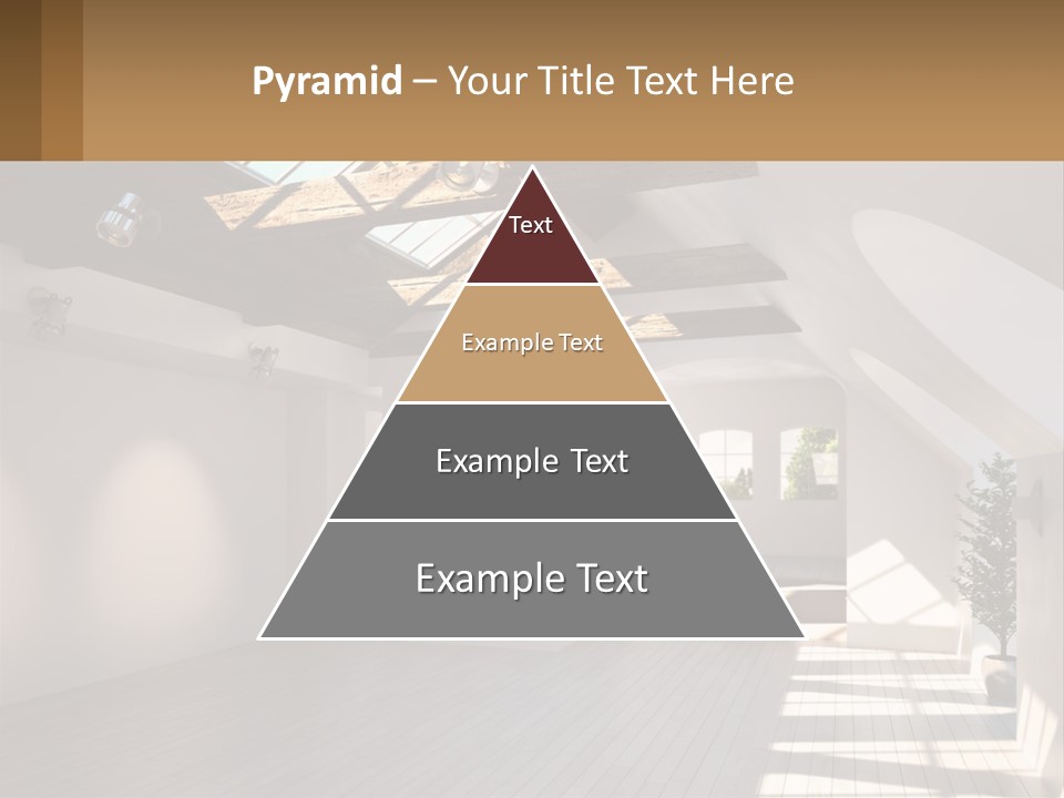 A Room With A Skylight And A Bed In It PowerPoint Template