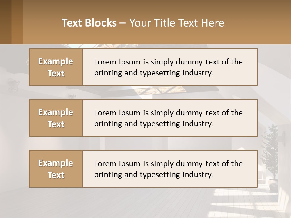 A Room With A Skylight And A Bed In It PowerPoint Template