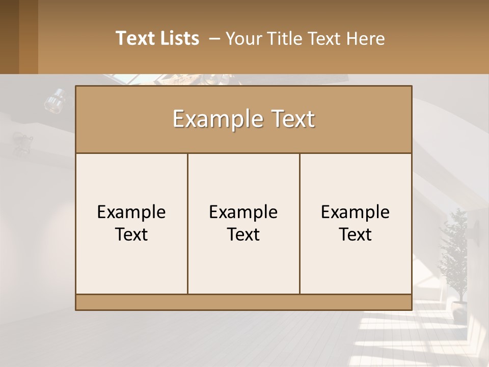 A Room With A Skylight And A Bed In It PowerPoint Template