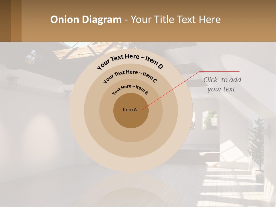 A Room With A Skylight And A Bed In It PowerPoint Template