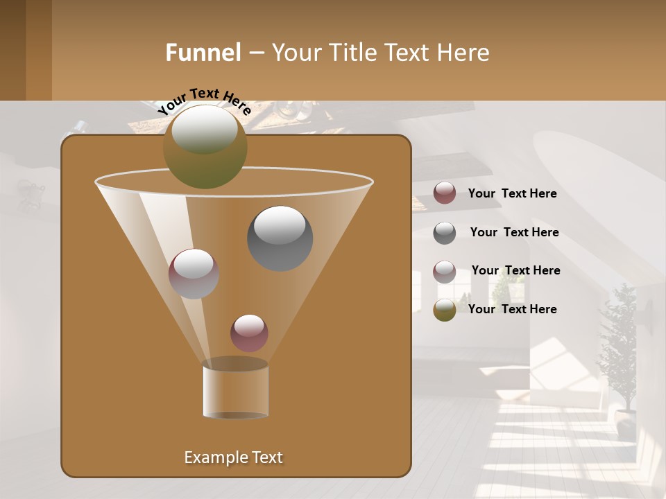 A Room With A Skylight And A Bed In It PowerPoint Template