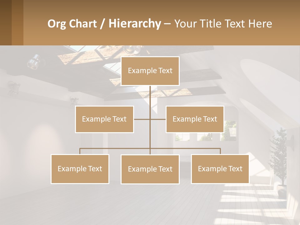 A Room With A Skylight And A Bed In It PowerPoint Template