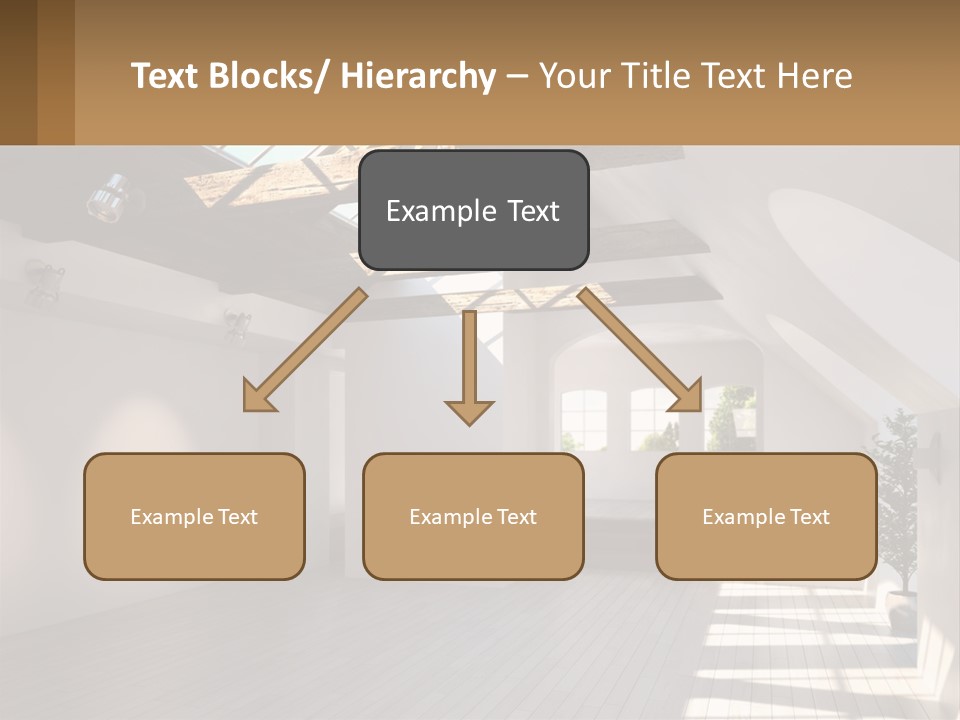 A Room With A Skylight And A Bed In It PowerPoint Template