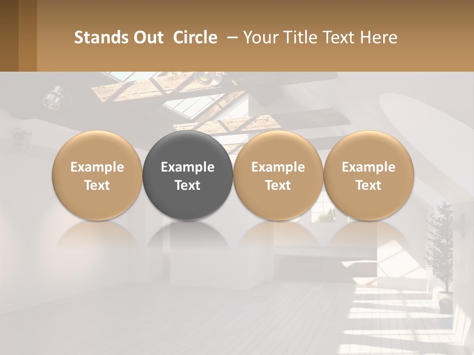 A Room With A Skylight And A Bed In It PowerPoint Template