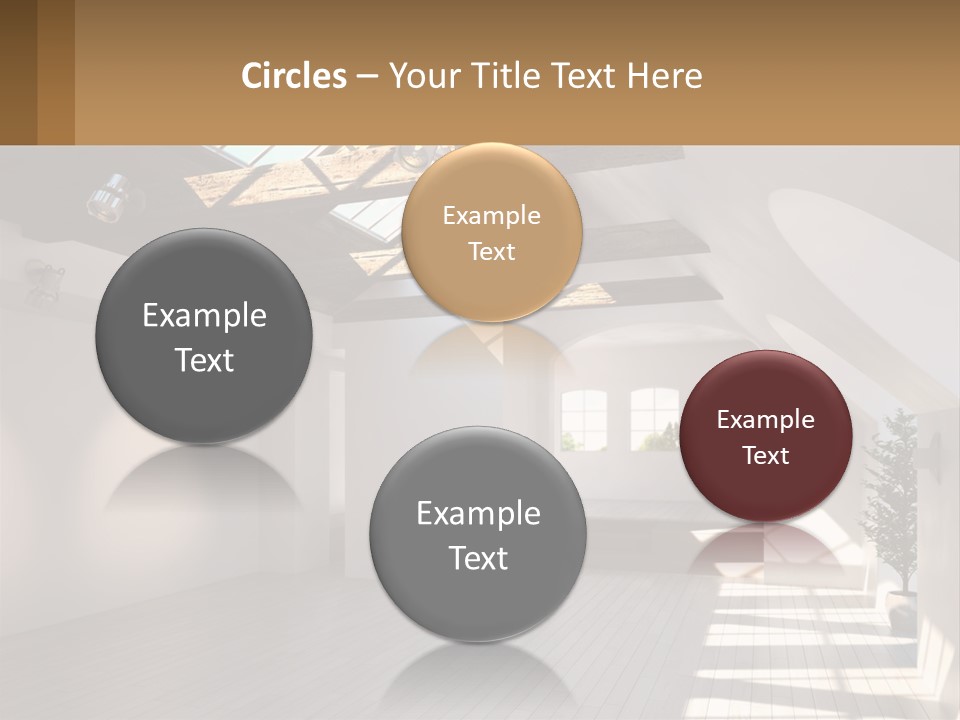 A Room With A Skylight And A Bed In It PowerPoint Template