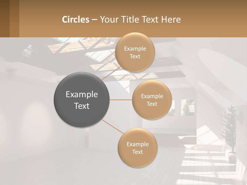 A Room With A Skylight And A Bed In It PowerPoint Template